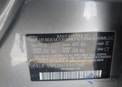 2018 Hyundai Sonata Se из США, поврежденный, VIN 5NPE24AF8JH613482